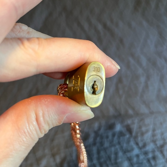 Authentic Louis Vuitton lock # 310.  Comes with 17” Rose gold chain. No key - Picture 9 of 11